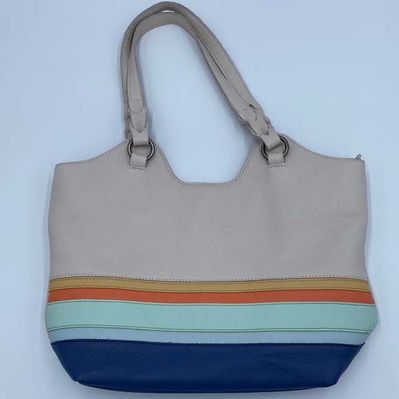 The Sak Handbags - The Sak Stone Stripe Sierra Leather Tote